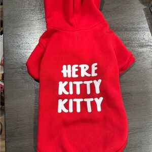 Red Cat Hoodie - Here Kitty Kitty